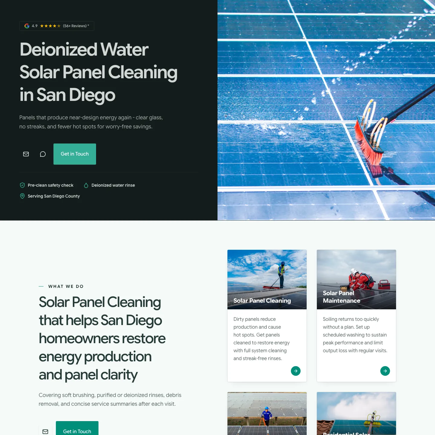 San Diego Solar Panel Cleaning