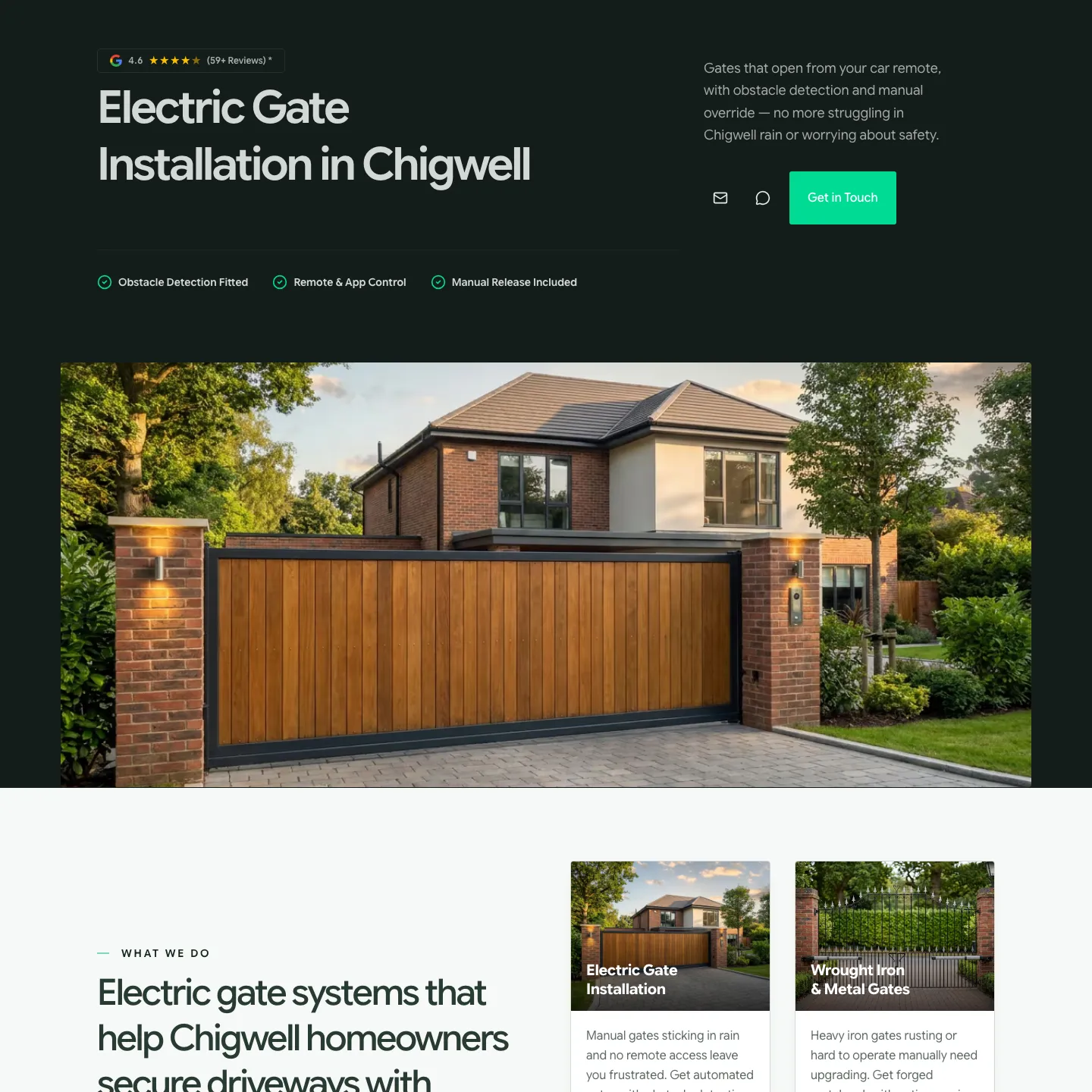 Chigwell Electric Gates website