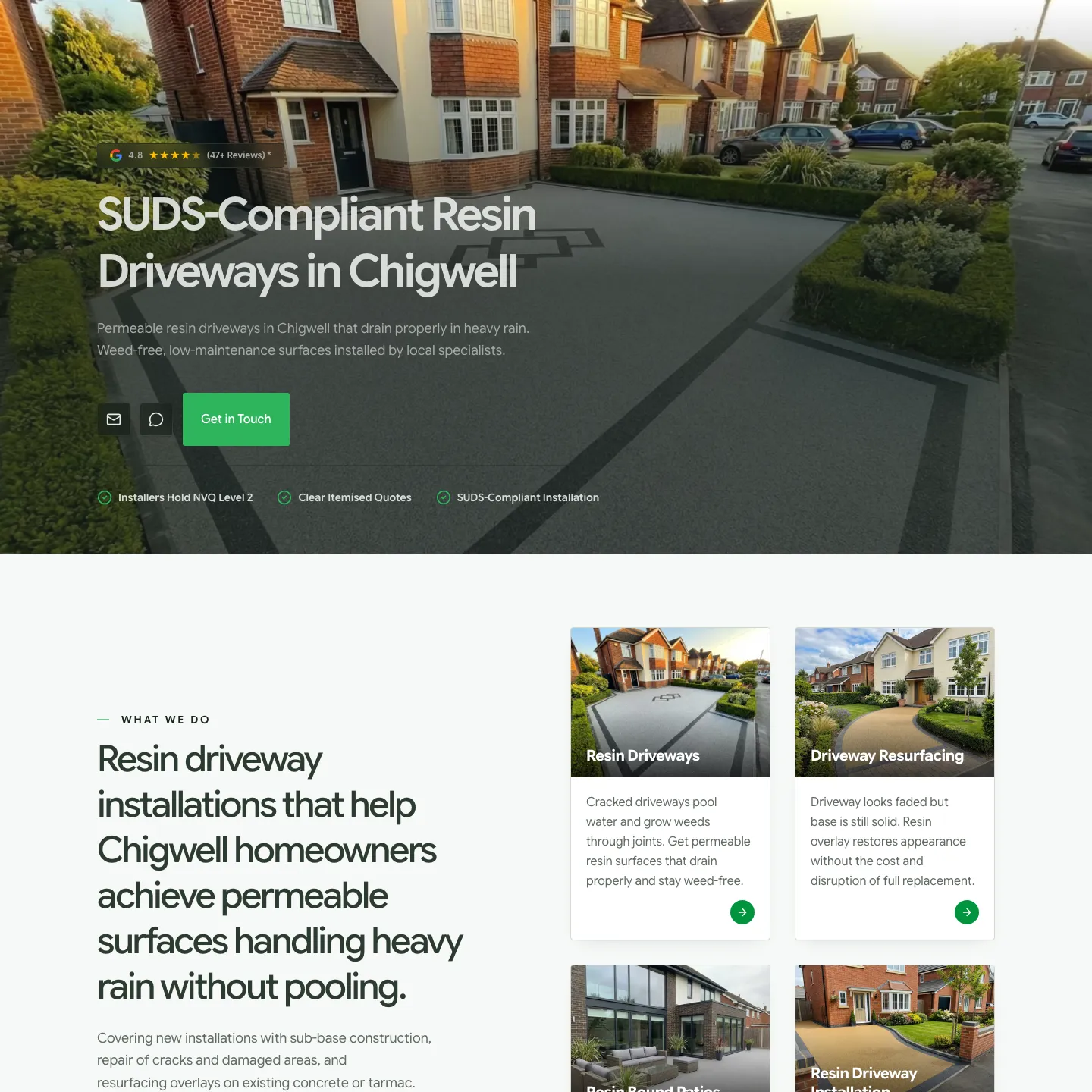 Chigwell Resin Driveways website