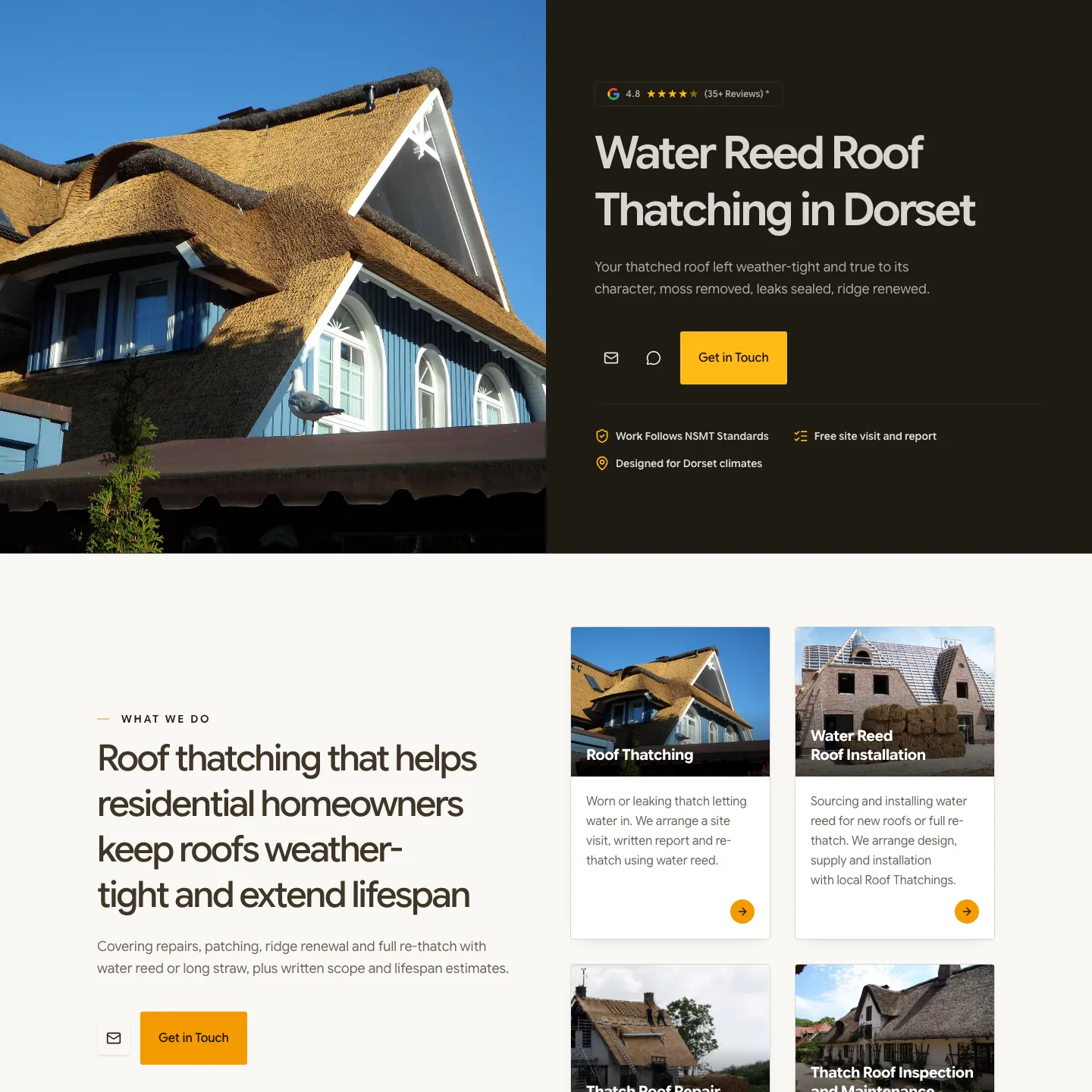 Dorset Thatchers website