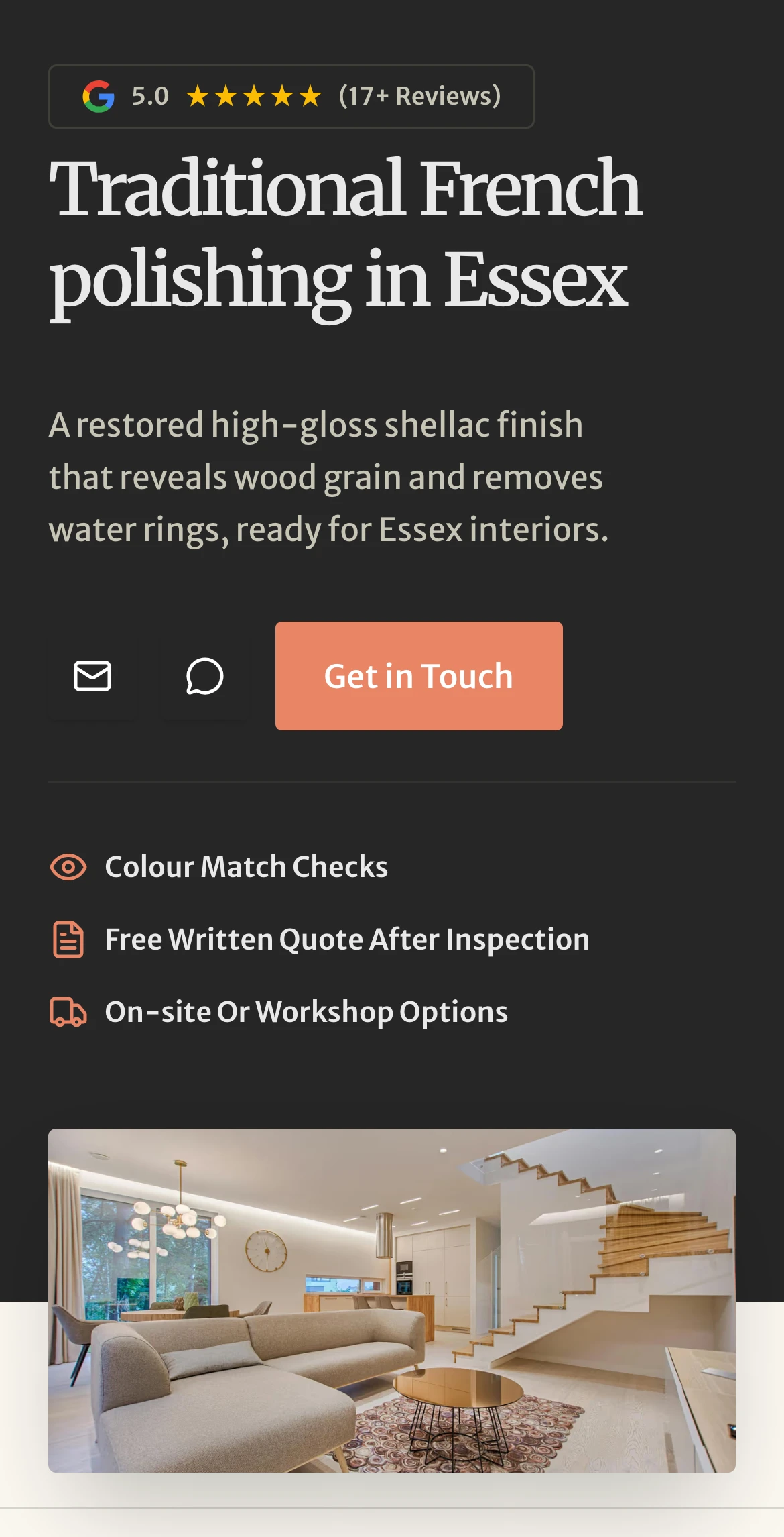 Essex French Polishing on mobile