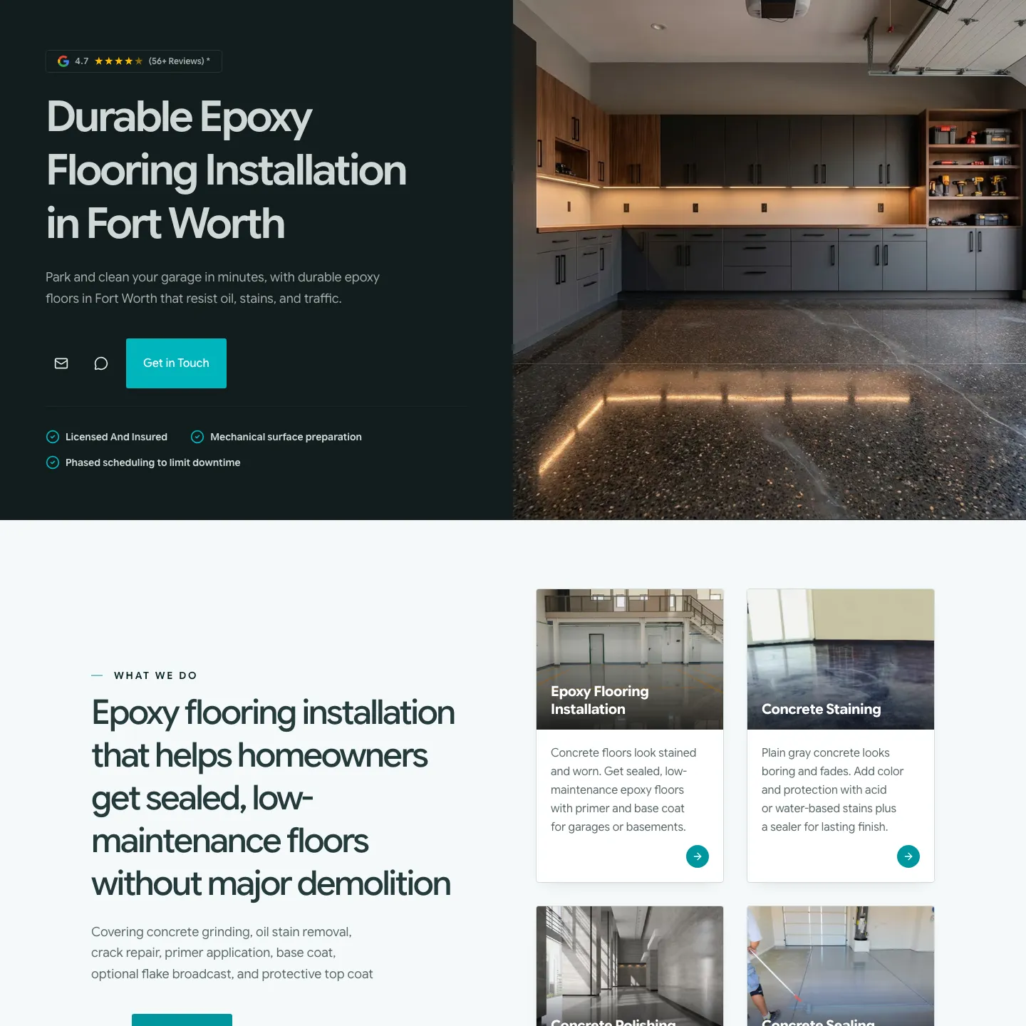 Fort Worth Epoxy Flooring website